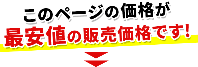 このページの価格が最安値の販売価格です！