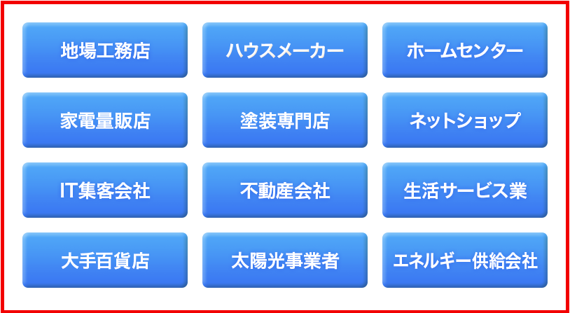 リフォーム参入業者の例